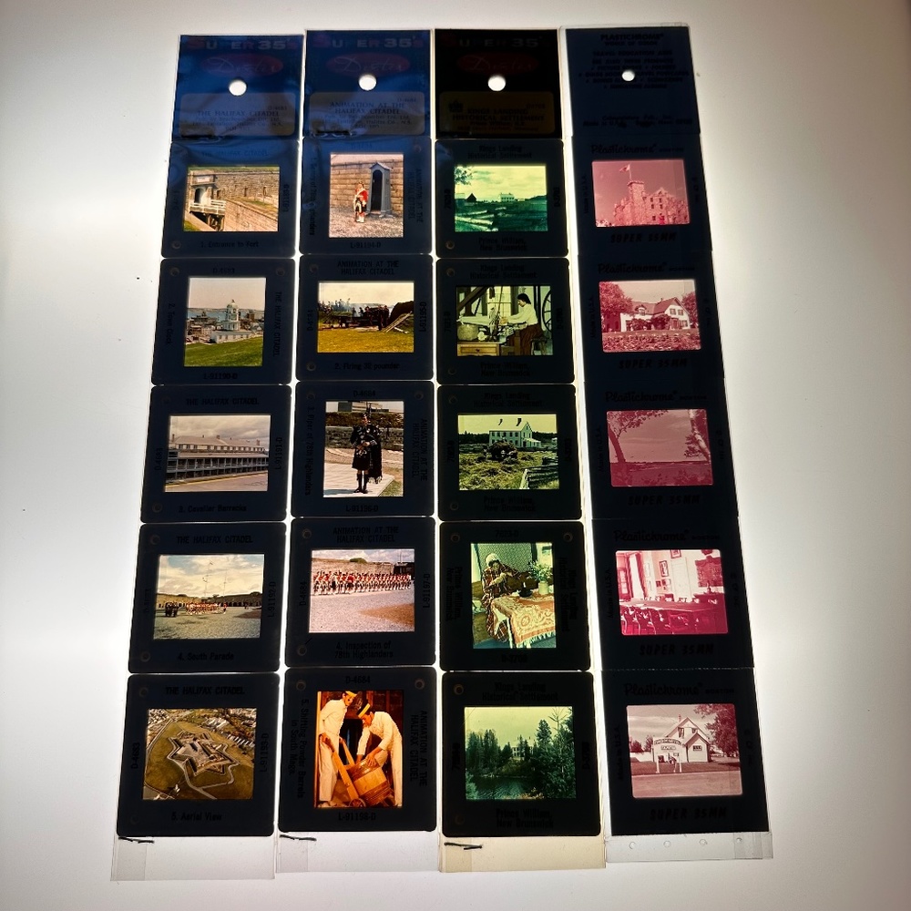 Vintage Travel Slides Unopened Canadian Destinations, 45 Total Slides